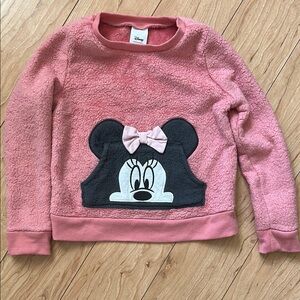 Disney Pink and Black Minnie Mouse Sweatshirt 5T